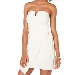 NWT white wrap mini dress
